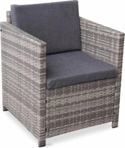 Alice's Garden Loungeset Perugia - 4 Plaatsen - Kleine Tuinset - Wicker - Grijstinten -Tuinmeubilair Verkoopwinkel 1012x1200 1