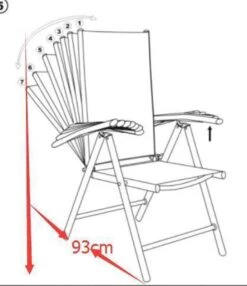 Tuinstoel Standenstoel Aluminium Antraciet 7 Standen Per 2 Stuks -Tuinmeubilair Verkoopwinkel 1038x1200