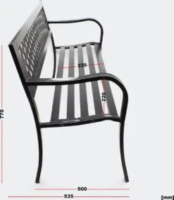 Tuinbank - Marijke -Tuinbankje - Tuinbank Metaal - Tuinbank Hout - Weersbestendig - 126 X 53 X 77 Cm 11 Tuinbank - Marijke -Tuinbankje - Tuinbank Metaal - Tuinbank Hout - Weersbestendig - 126 X 53 X 77 Cm -Tuinmeubilair Verkoopwinkel 1045x1200