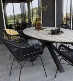 Ovale Tuintafel Cyprus 180cm | Wood | Polywood & Aluminium -Tuinmeubilair Verkoopwinkel 1091x1200