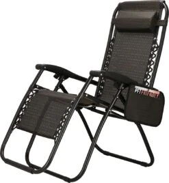 Springos Tuinstoel | Ligstoel | Opvouwbaar | Verstelbaar | Ergonomische Hoofdsteun | Bruin / Zwart -Tuinmeubilair Verkoopwinkel 1107x1200