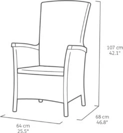 Allibert Vermont Verstelbare Tuinstoel - 64x68x107cm - Grafiet -Tuinmeubilair Verkoopwinkel 1111x1200 1