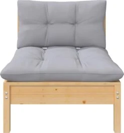 VidaXL 3-delige Loungeset Met Grijze Kussens Massief Grenenhout -Tuinmeubilair Verkoopwinkel 1118x1200