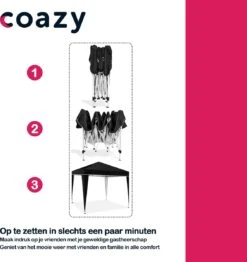 Coazy Waterdichte Partytent 3x3 Meter Opvouwbaar - Paviljoen - Easy Up - Pop-up Tent Met Haringen, Touw En Anti Slip Poten - Waterdicht - Partytenten Weerbestendig 13 Coazy Waterdichte Partytent 3x3 Meter Opvouwbaar - Paviljoen - Easy Up - Pop-up Tent Met Haringen, Touw En Anti Slip Poten - Waterdicht - Partytenten Weerbestendig -Tuinmeubilair Verkoopwinkel 1131x1200 4