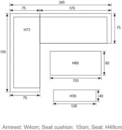 Blakes Lounge Diningset - 4 Delig - Donker Grijs -Tuinmeubilair Verkoopwinkel 1132x1200 3