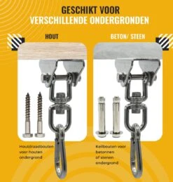 Itstrong® Plafondhaak Ophangsysteem Voor Binnen & Buiten – Ophanghaak Voor Bokszak – Schommel – Schommelstoel – Hangstoel - RVS -Tuinmeubilair Verkoopwinkel 1146x1200 1