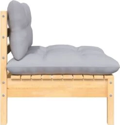 VidaXL 3-delige Loungeset Met Grijze Kussens Massief Grenenhout -Tuinmeubilair Verkoopwinkel 1150x1200 1