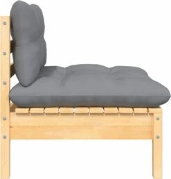 VidaXL 3-delige Loungeset Met Grijze Kussens Massief Grenenhout -Tuinmeubilair Verkoopwinkel 1150x1200 2