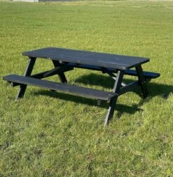 Goedkopepicknicktafels.nl | Zwarte XL Picknicktafel | Tuintafel 6 Persoons | Zwart Gespoten Gedroogd Grenen Hout! -Tuinmeubilair Verkoopwinkel 1177x1200 2