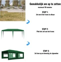Merkloos Partytent - Paviljoen Opvouwbaar - Easy Up Tuintent Met Zijpanelen - Groen/ 6m X 3m/ 120g/m² 12 Merkloos Partytent - Paviljoen Opvouwbaar - Easy Up Tuintent Met Zijpanelen - Groen/ 6m X 3m/ 120g/m² -Tuinmeubilair Verkoopwinkel 1197x1200 2