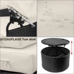 Casaria Polyrattan Zonne-Eiland Ø185cm – Incl. Kussens - Zwart Crème 36 Casaria Polyrattan Zonne-Eiland Ø185cm – Incl. Kussens - Zwart Crème -Tuinmeubilair Verkoopwinkel 1198x1200 10