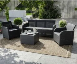 Keter Tuinbank 2-zits Rosalie Grafietkleurig -Tuinmeubilair Verkoopwinkel 1200x1005 3