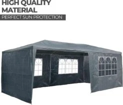 MaxxGarden Partytent - Paviljoen - 3x6m - Incl. Zijwanden - Waterdicht - Antraciet 10 MaxxGarden Partytent - Paviljoen - 3x6m - Incl. Zijwanden - Waterdicht - Antraciet -Tuinmeubilair Verkoopwinkel 1200x1022