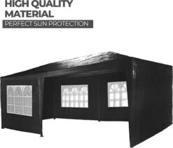 MaxxGarden Partytent - Paviljoen - 3x6m - Incl. Zijwanden - Waterdicht - Zwart 9 MaxxGarden Partytent - Paviljoen - 3x6m - Incl. Zijwanden - Waterdicht - Zwart -Tuinmeubilair Verkoopwinkel 1200x1026 4