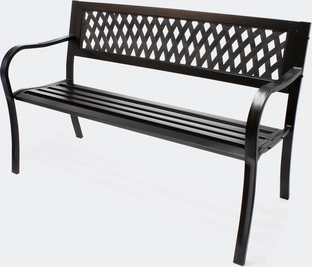 Tuinbank - Marijke -Tuinbankje - Tuinbank Metaal - Tuinbank Hout - Weersbestendig - 126 X 53 X 77 Cm 2 Tuinbank - Marijke -Tuinbankje - Tuinbank Metaal - Tuinbank Hout - Weersbestendig - 126 X 53 X 77 Cm - Afbeelding 2