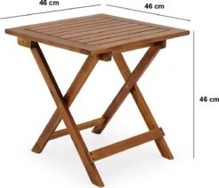 Merkloos EezyLife Houten Bijzettafel - 46x46x46cm - Acacia Hout - Tuintafel -Tuinmeubilair Verkoopwinkel 1200x1028 2