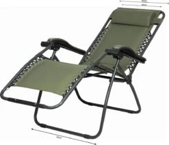 Capture Outdoor, Opklapbare Luxe Ligstoel "Relax RZ-1", Verstelbare Rugleuning, Luxe Armleuningen, Opgespannen Gevoerd Doek, Afneembaar Kussen, … -Tuinmeubilair Verkoopwinkel 1200x1028