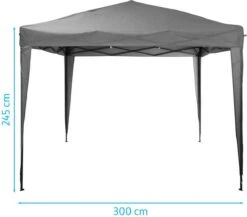 Ambiance Easy-up Partytent - 3x3m - Opvouwbaar - Grijs -Tuinmeubilair Verkoopwinkel 1200x1055 2