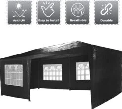 MaxxGarden Partytent - Paviljoen - 3x6m - Incl. Zijwanden - Waterdicht - Zwart 10 MaxxGarden Partytent - Paviljoen - 3x6m - Incl. Zijwanden - Waterdicht - Zwart -Tuinmeubilair Verkoopwinkel 1200x1068 1