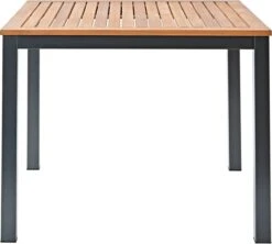 NATERIAL - Tuintafel Vierkant ORIS - 4 Personen - Houten Tafel 90x90 Cm - Aluminium - Met Houten Blad - Eucalyptus -Tuinmeubilair Verkoopwinkel 1200x1079