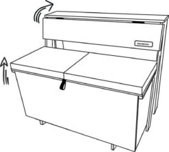 Balkonset 3in1: Bank | Tafel | Opbergruimte. Hout, Medium 95cm. -Tuinmeubilair Verkoopwinkel 1200x1085