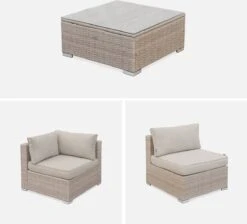 Alice's Garden Loungeset Napoli - 5 Plaatsen - Wicker - 6 Elementen - Beige/Beige 14 Alice's Garden Loungeset Napoli - 5 Plaatsen - Wicker - 6 Elementen - Beige/Beige -Tuinmeubilair Verkoopwinkel 1200x1088