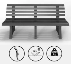 Casaria Tuinbank Orchidea – Kunststof/240kg Belastbaar – Antraciet 11 Casaria Tuinbank Orchidea – Kunststof/240kg Belastbaar – Antraciet -Tuinmeubilair Verkoopwinkel 1200x1089 3