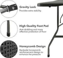 MaxxGarden Vouwtafel - Zwart - Rotanlook - 180x75x74 Cm 11 MaxxGarden Vouwtafel - Zwart - Rotanlook - 180x75x74 Cm -Tuinmeubilair Verkoopwinkel 1200x1099