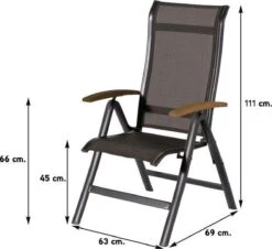Hartman Alice Verstelbare Tuinstoel - Grijs -Tuinmeubilair Verkoopwinkel 1200x1100