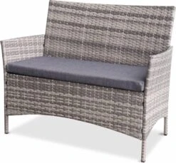 Alice's Garden Loungeset Moltès - 4 Plaatsen - Wicker - Kleine Set - Tinten Grijs/grijs -Tuinmeubilair Verkoopwinkel 1200x1113 2