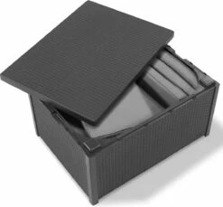 Allibert Arica Tuintafel - 79x59,5x42 Cm - Grafiet -Tuinmeubilair Verkoopwinkel 1200x1114 1