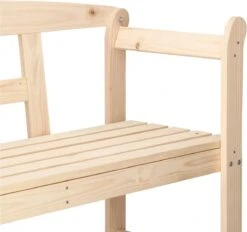 Merkloos Springos Tuinbank | Tuinbankje | Zitbank Buiten | Naaldhout | 119 X 78 X 45 Cm | Licht -Tuinmeubilair Verkoopwinkel 1200x1126 2