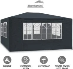 MaxxGarden Partytent - Paviljoen - 3x4m - Incl. Zijwanden - Waterdicht - Antraciet 13 MaxxGarden Partytent - Paviljoen - 3x4m - Incl. Zijwanden - Waterdicht - Antraciet -Tuinmeubilair Verkoopwinkel 1200x1129 1