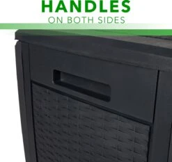 Opbergbox 310L UV-Bestendig Weerbestendig Wielen Tuinbox Rotan-look Antraciet -Tuinmeubilair Verkoopwinkel 1200x1131 5