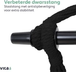 Vita5 XXL Hangstoel | Binnen&Buiten Hangnest | Incl. 2 Kussens En Boekenvak | Volwassenen&Kinderen | Hangmatstoel Tot 225kg | Grijs -Tuinmeubilair Verkoopwinkel 1200x1133