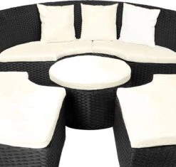 Casaria Polyrattan Zonne-Eiland Ø185cm – Incl. Kussens - Zwart Crème 32 Casaria Polyrattan Zonne-Eiland Ø185cm – Incl. Kussens - Zwart Crème -Tuinmeubilair Verkoopwinkel 1200x1144