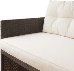 Teamson Home 3-Delig Hoek Loungeset - Tuinmeubelen - Tuinbank - Omvat Tafel En Kussens - Rotan - Bruin/Wit -Tuinmeubilair Verkoopwinkel 1200x1150 3