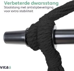 Vita5 XXL Hangstoel | Binnen&Buiten Hangnest | Incl. 2 Kussens En Boekenvak | Volwassenen&Kinderen | Hangmatstoel Tot 225kg | Donkergroen -Tuinmeubilair Verkoopwinkel 1200x1152