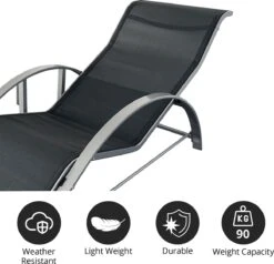 MaxxGarden Ligbed Set - 2 Stuks Zwart - Met Tafel - Sun Loungers - Loungebed 14 MaxxGarden Ligbed Set - 2 Stuks Zwart - Met Tafel - Sun Loungers - Loungebed -Tuinmeubilair Verkoopwinkel 1200x1155