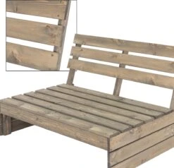 Pro Garden Palletbank - 120 Cm - 2-zits -Tuinmeubilair Verkoopwinkel 1200x1158 2