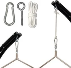 Metalen Ophangset Tot 160kg - Massieve Bevestiging Set Voor Hangstoel Hangmat - Plafond Wand Montage -Tuinmeubilair Verkoopwinkel 1200x1159