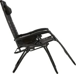 Springos Tuinstoel | Ligstoel | Opvouwbaar | Verstelbaar | Ergonomische Hoofdsteun | Bruin / Zwart -Tuinmeubilair Verkoopwinkel 1200x1170