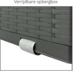 Verrijdbare Tuinkussen Opbergbox - Rattan Look - Zwart - 350 Liter 13 Verrijdbare Tuinkussen Opbergbox - Rattan Look - Zwart - 350 Liter -Tuinmeubilair Verkoopwinkel 1200x1173 2