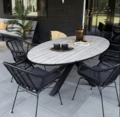 Ovale Tuintafel Cyprus 180cm | Wood | Polywood & Aluminium -Tuinmeubilair Verkoopwinkel 1200x1175