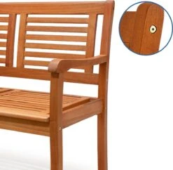 Casaria Tuinbank - FSC®-Gecertificeerd Eucalyptushout - 153cm Bruin 13 Casaria Tuinbank - FSC®-Gecertificeerd Eucalyptushout - 153cm Bruin -Tuinmeubilair Verkoopwinkel 1200x1177 1