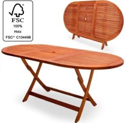 Merkloos Tuintafel Acaciahout - 160x85x75cm - FSC-gecertificeerd -Tuinmeubilair Verkoopwinkel 1200x1180 1