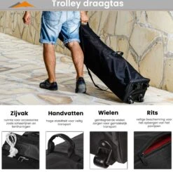 Easy Up Partytent - Partytent - Paviljoen - Partytent Opvouwbaar - Partytent 3x3 - Partytent Met Zijwanden - Inclusief Trolley - Waterdicht - UV 50+ Bescherming - Met Ramen - 16 Kg - Staal - Antraciet - 300 X 300 Cm 14 Easy Up Partytent - Partytent - Paviljoen - Partytent Opvouwbaar - Partytent 3x3 - Partytent Met Zijwanden - Inclusief Trolley - Waterdicht - UV 50+ Bescherming - Met Ramen - 16 Kg - Staal - Antraciet - 300 X 300 Cm -Tuinmeubilair Verkoopwinkel 1200x1188 2