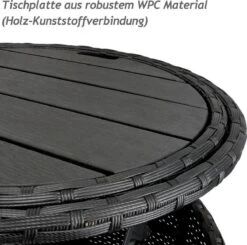 Casaria Polyrattan Zonne-Eiland Ø185cm – Incl. Kussens - Zwart Crème 31 Casaria Polyrattan Zonne-Eiland Ø185cm – Incl. Kussens - Zwart Crème -Tuinmeubilair Verkoopwinkel 1200x1189 6