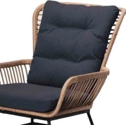 BUITEN Living Dex Wicker Loungestoel Tuin Incl. Wicker Voetenbank | Wicker + Aluminium | Bamboe Antraciet -Tuinmeubilair Verkoopwinkel 1200x1192 1