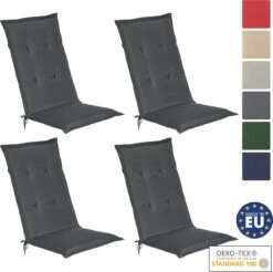 Beautissu Loft HL – Set Van 4 Tuinkussens Hoge Rug 120x50x6 Cm Kussen Grafiet Grijs Tuinstoelkussens Zitkussen Tuinstoel -Tuinmeubilair Verkoopwinkel 1200x1194 5